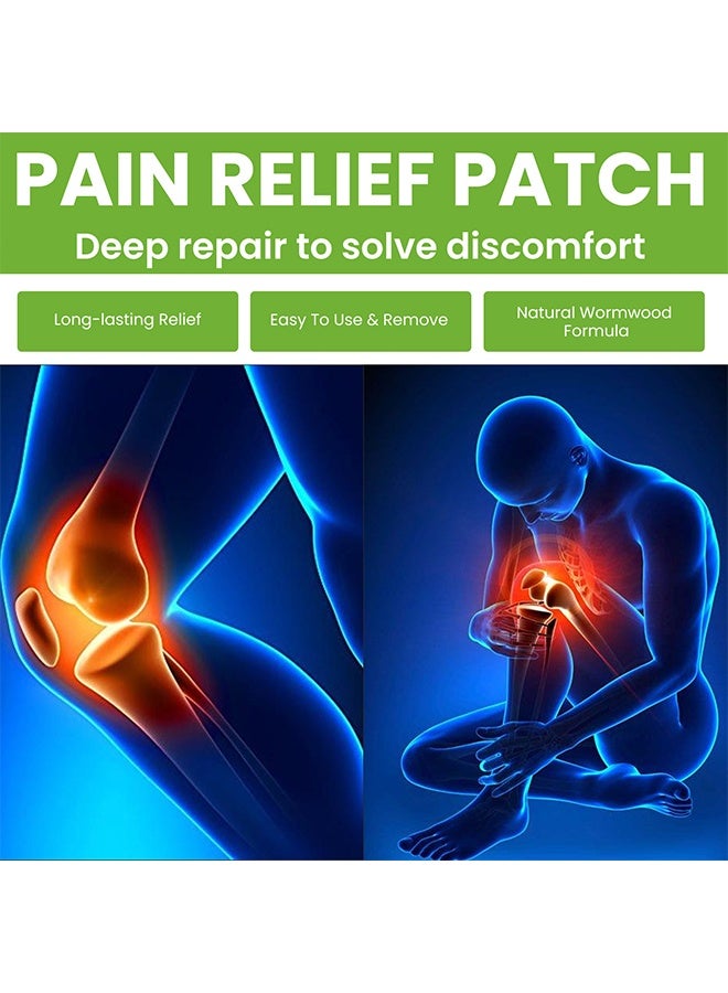 EELHOE Mugwort Pain Relief Patch, Adhesive Natural Heat Patches For Knee Relief, Wormwood Extract Heat Relief Patch For Long Lasting, Warming Herbal Heating Patches For Knee, Back, Neck, Shoulder, Joint, Muscle, 10 Pieces - Image 4